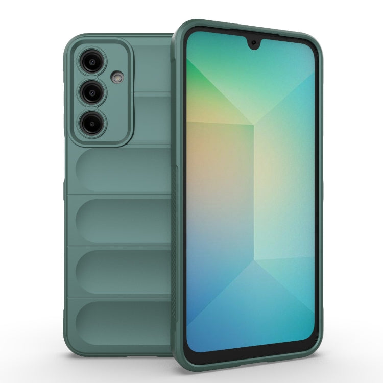 For Samsung Galaxy A16 5G Magic Shield TPU + Flannel Phone Case(Dark Green)