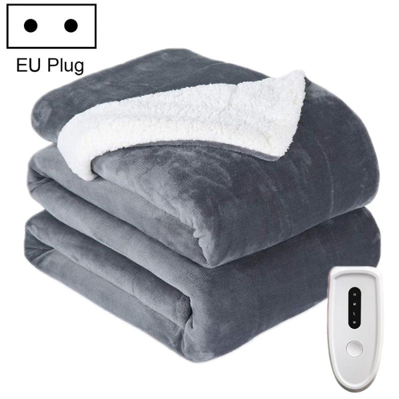 Intelligent Temperature Control Electric Heating Blanket, Size: 130x180cm EU Plug(Gray White)