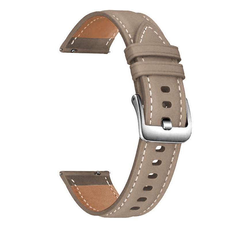 20mm xDfind Flat Head Black Shark Fine Grain Leather Watch Band(Earthy Brown)