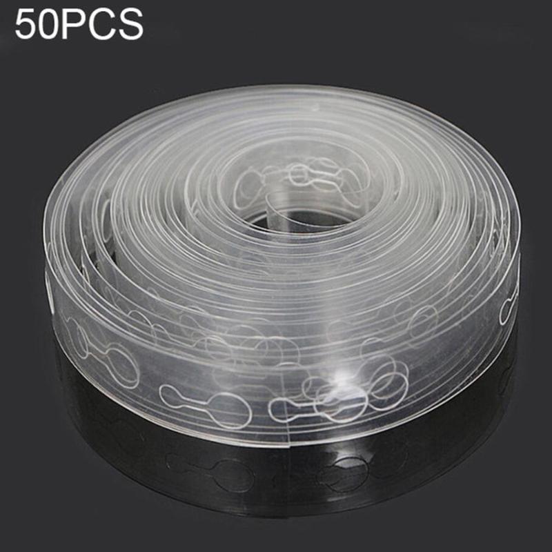 50 PCS DIY Latex Balloons Modeling Tool Plastic Balloon Chain Tie Knob Tool Birthday Party Wedding Decoration Supplies, Length: 5m(Double Holes)