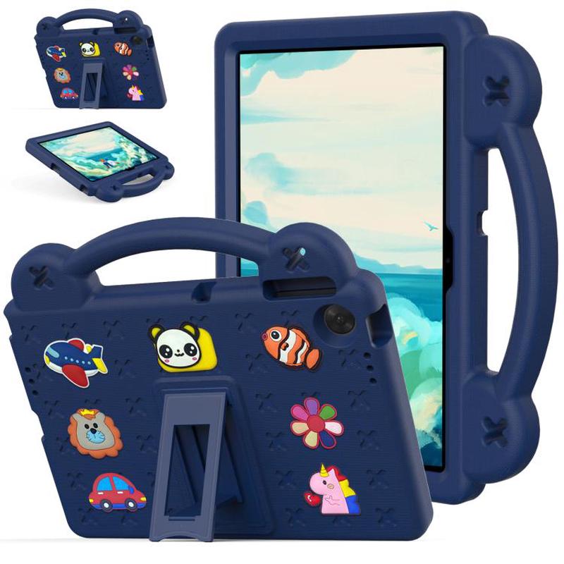 For Lenovo Tab TB-311 / WIFI 10.1 2025 Handle Kickstand Children EVA Shockproof Tablet Case(Navy Blue)