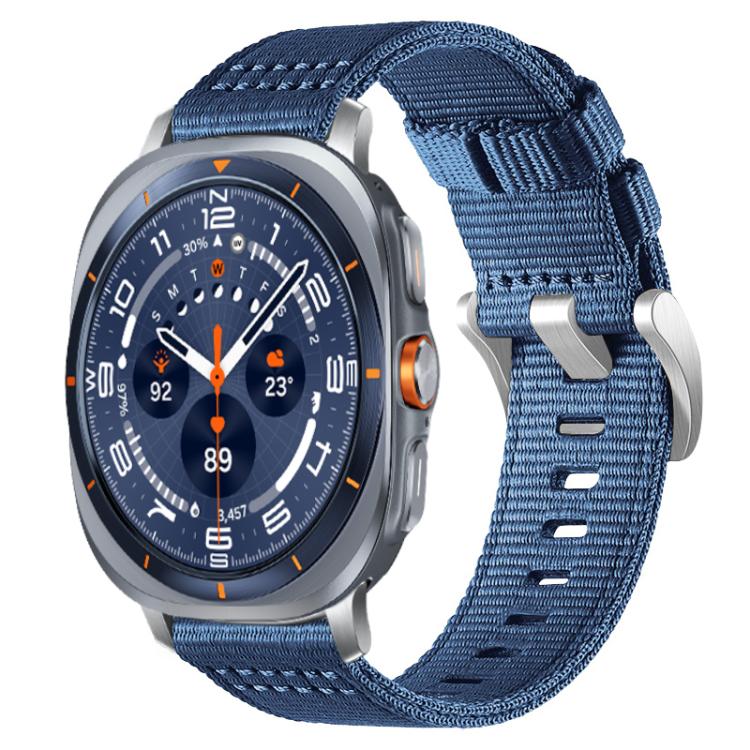 For Samsung Galaxy Watch Ultra / Ultra 2025 xDfind Two-section Nylon Watch Band(Blue)