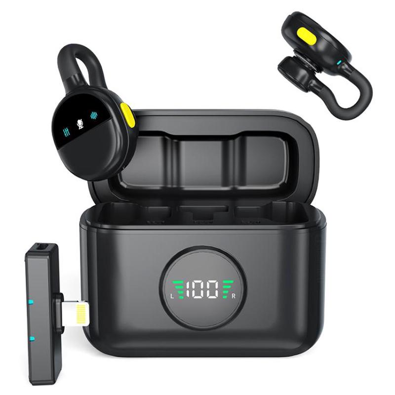 Q28 2 in 1 Lavalier Wireless Noise Cancellation Microphone, Model:8 Pin Plug