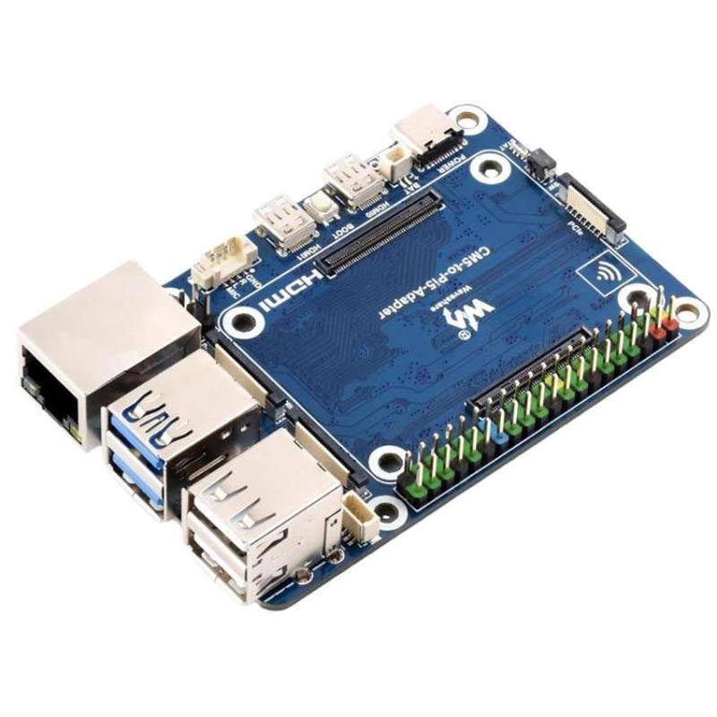 WAVESHARE CM5-To-Pi5-Adapter For Raspberry Pi 5 CM5 To Pi 5 Adapter Board Supports Connecting To Microphone(32049)