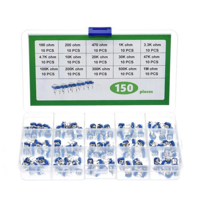 150pcs /Set 6mm Adjustable Resistor Box Lit(RM065)