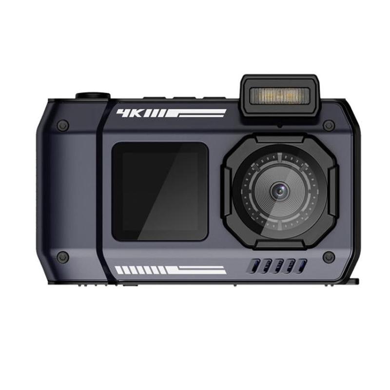 D50 IP68 Waterproof Dual-Screen Selfie Camera HD Outdoor & Underwater Camera(Black)