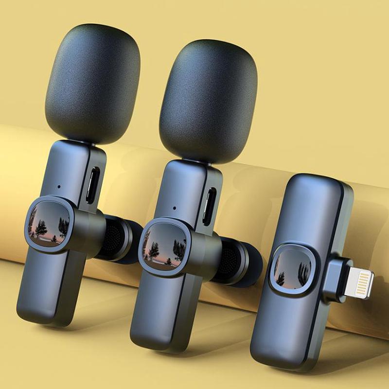 J1 2 in 1 Lavalier Wireless Microphone Noise Reduction Mini Mic, Model:8 Pin Plug