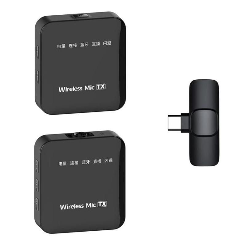 K63 2 in 1 Square Lavalier Wireless Microphone Live Audio Recording, Model:Type-C Plug