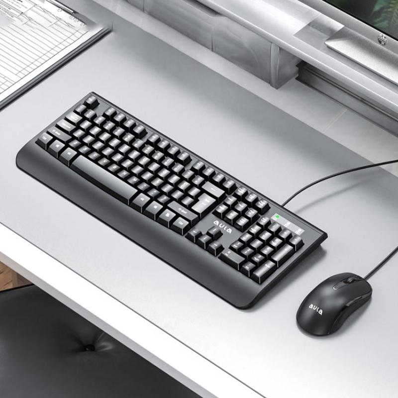 AULA AC106 USB Port Wired Keyboard Mouse Set