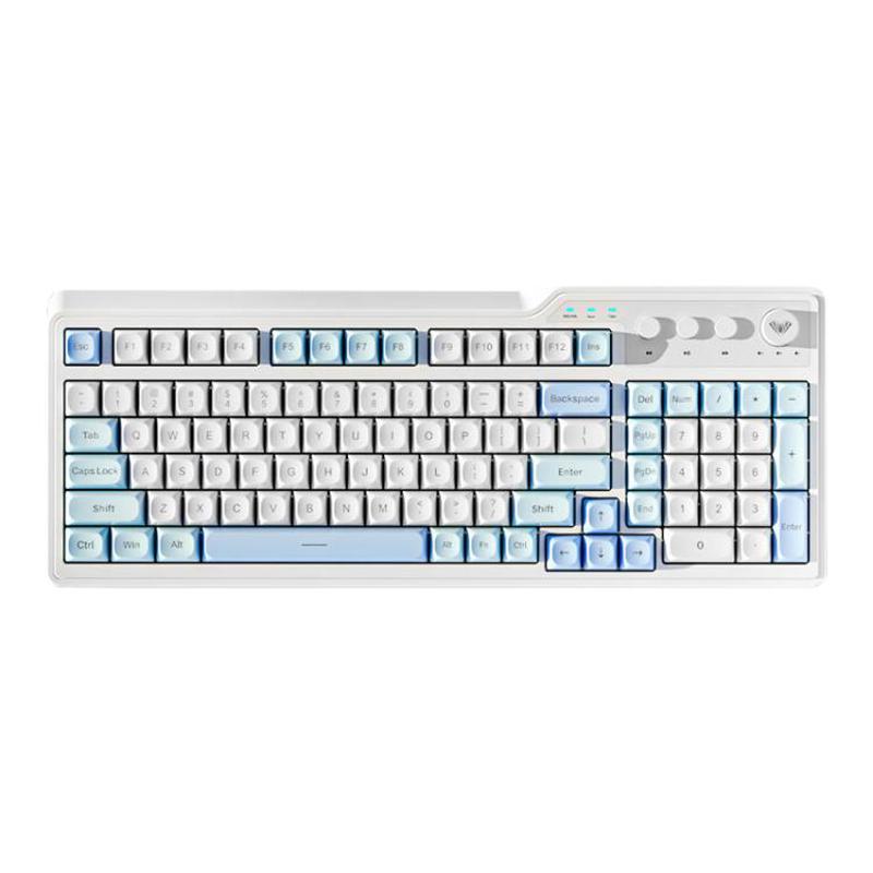 AULA F3099 99 Keys RGB Lighting Tri-Mode Gaming Keyboard(White Blue)