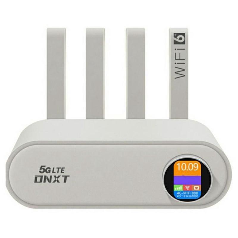 WR860-E With SIM Card Slot Wireless Repeater 4 Antennas 4 Ethernet Ports 4G LTE WiFi 6 Router, Color:White(US Plug)