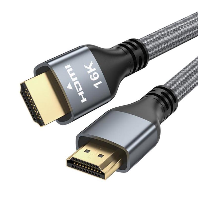 16K 60Hz 96Gbps HDMI 2.2 Ultra HD Video Adapter Cable for Connecting Desktop Computer Monitor, Length:1m