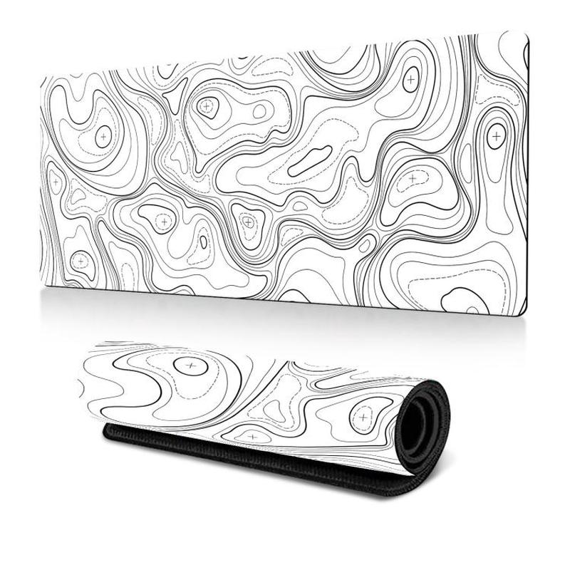 Abstract Line Texture Mouse Pad Non-Slip Desk Mat For Office, Gaming, Size: 300x800x2mm(No. 21)