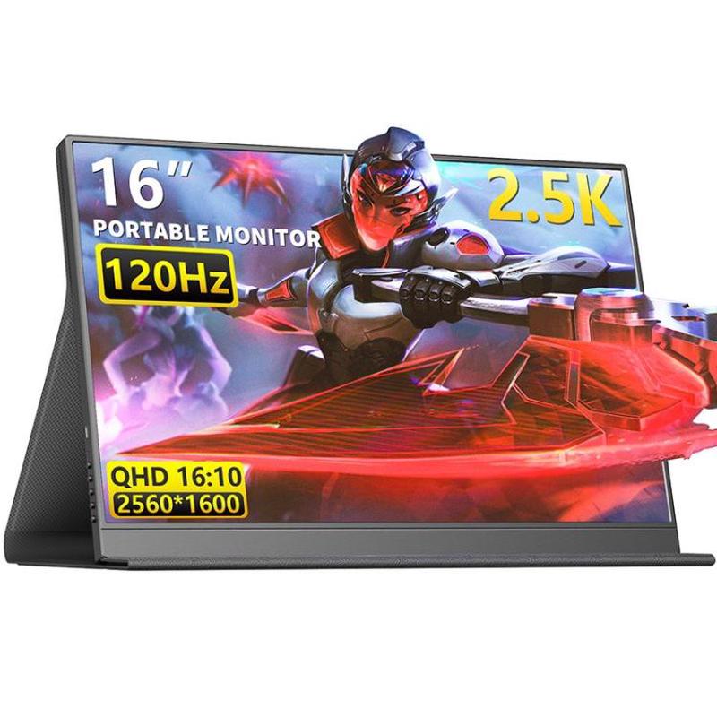 P160Q16BWG 16 inch 2.5K Portable Monitor 120Hz Gaming Extended Screen(Black)