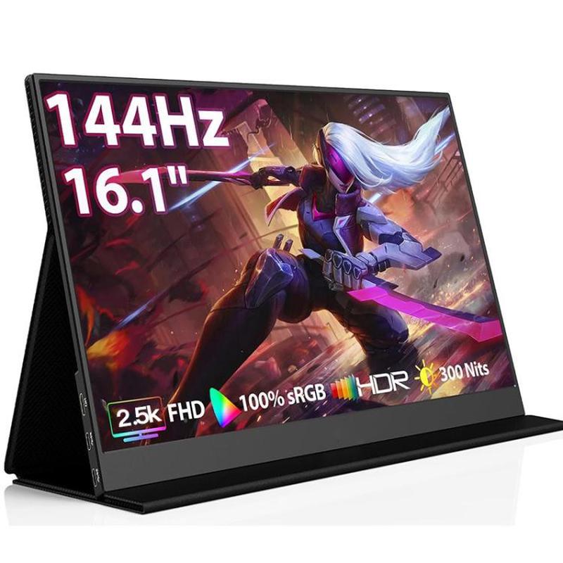 P161Q10G 16.1 inch 2.5K Portable Monitor 144Hz Extended Screen(Black)