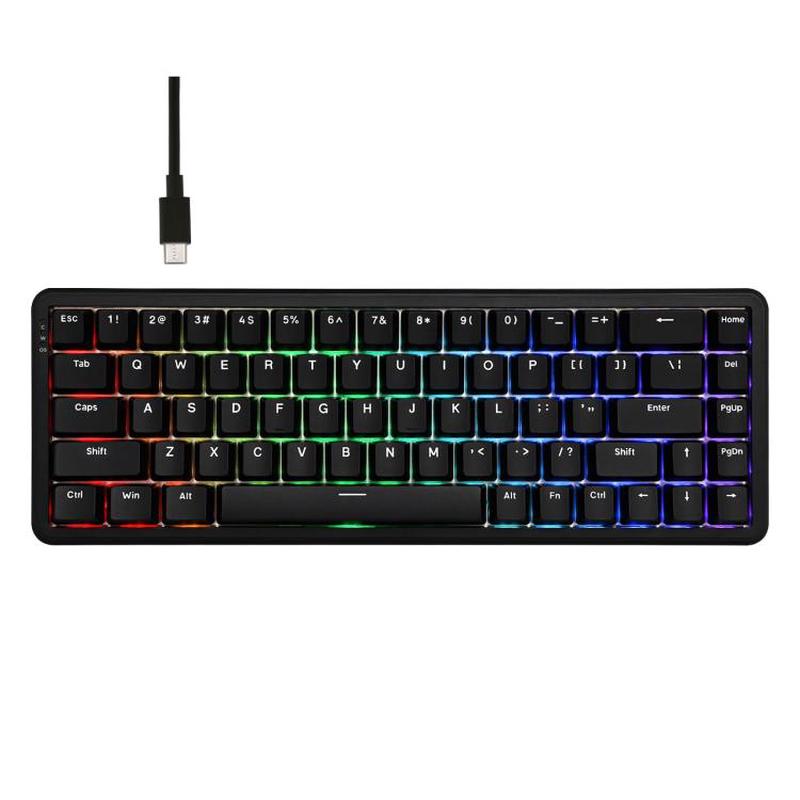 Ajazz AK680 MAX Magnetic Shaft Mechanical Wired Keyboard With RGB Light, Color: Black