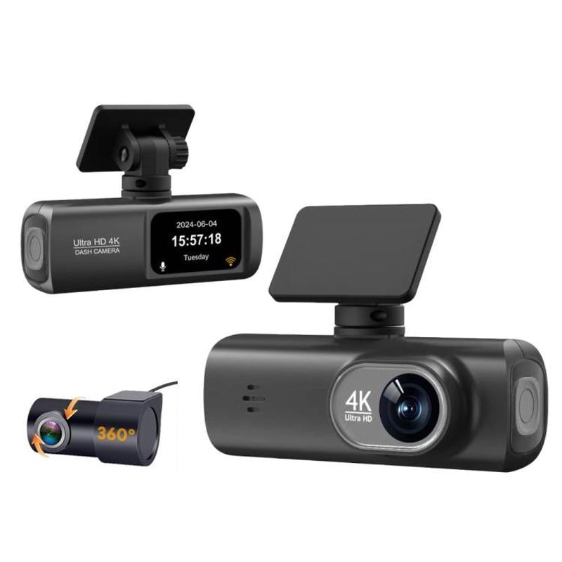 4K Dual Recording WiFi Smartphone Connected Car Dash Cam, Specification: Front+Inside