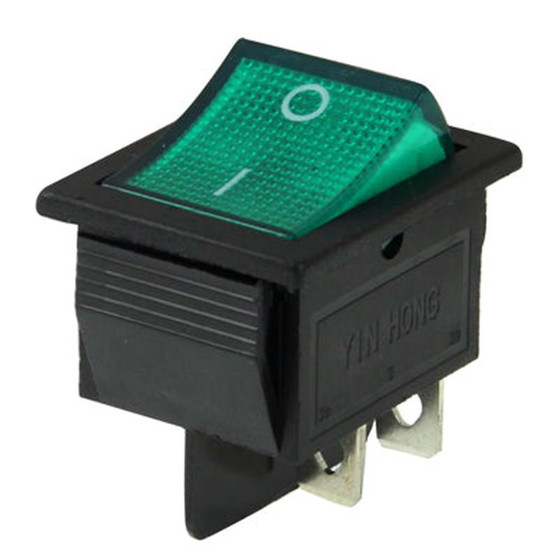 DIY Green Light OFF-ON Rocker Switch for Racing Sport (5pcs in one packing, the price is for 5pcs)