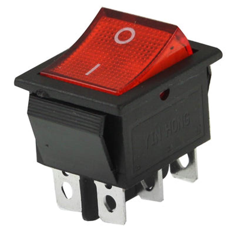 DIY Red Light OFF-ON Rocker Switch for Racing Sport (5pcs in one packing, the price is for 5pcs)(Red)