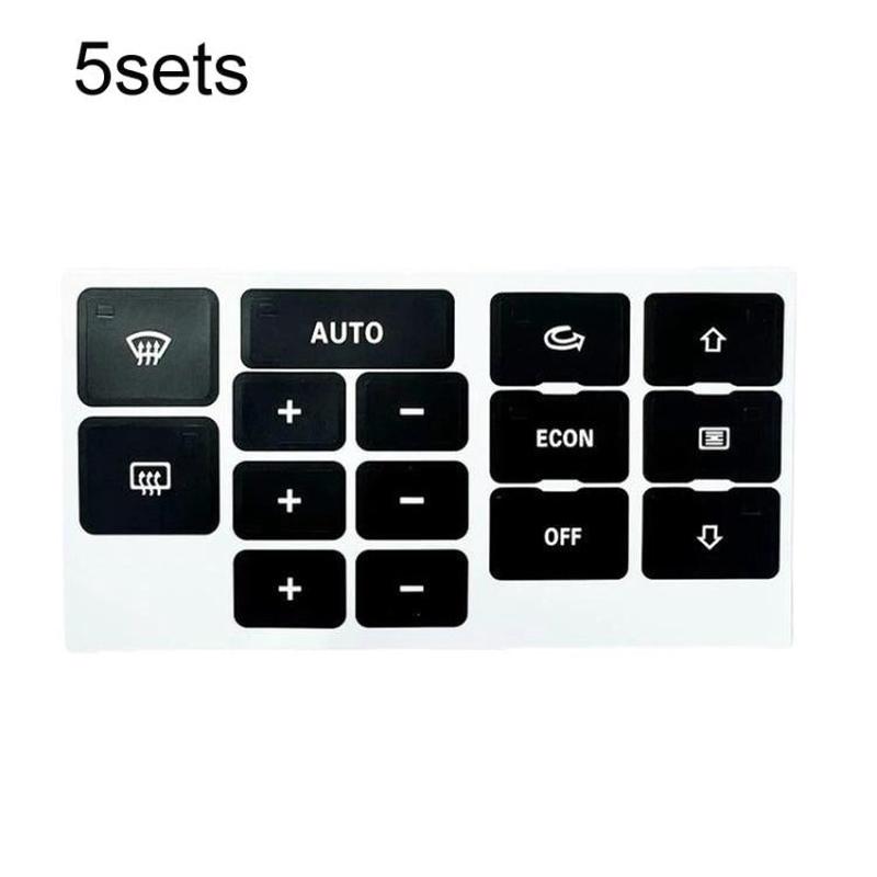 For Audi A6 C5 5sets Car Air Conditioner Panel Repair Stickers(Black)