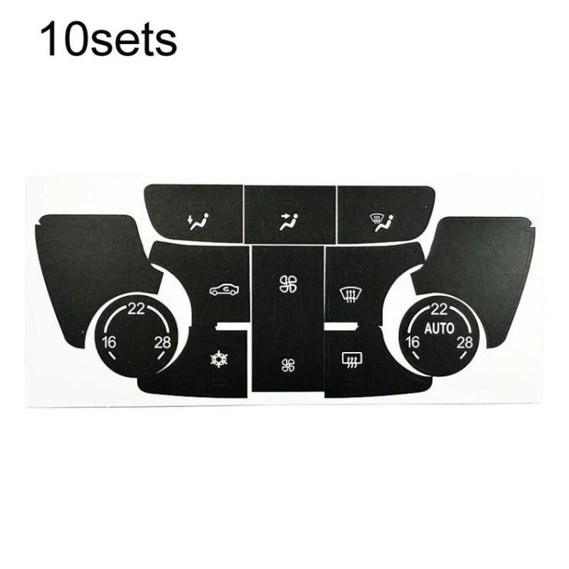 For Buick Encore / Verano 10sets Air Conditioner Control Panel Button Repair Stickers, Spec: Automatic