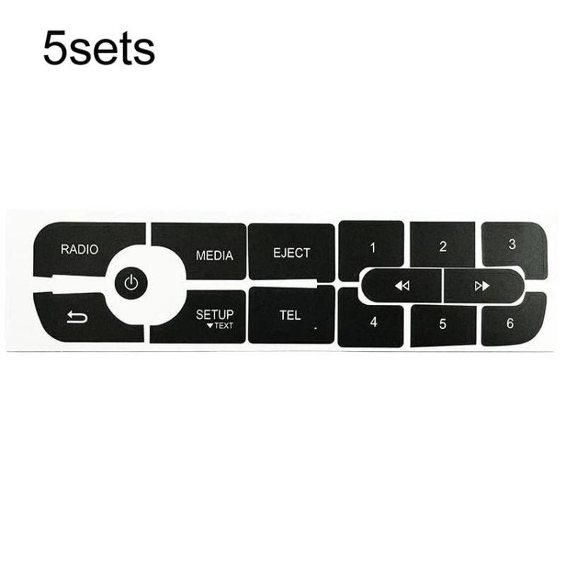 For Renault Megane / Master / Scenic 5sets Radio Button Repair Stickers(Black)