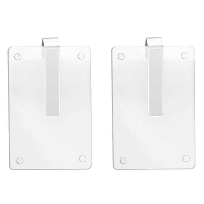 2pcs Acrylic Car Sun Visor Photo Clip Holder Magnetic Polaroid Clip(Transparent)