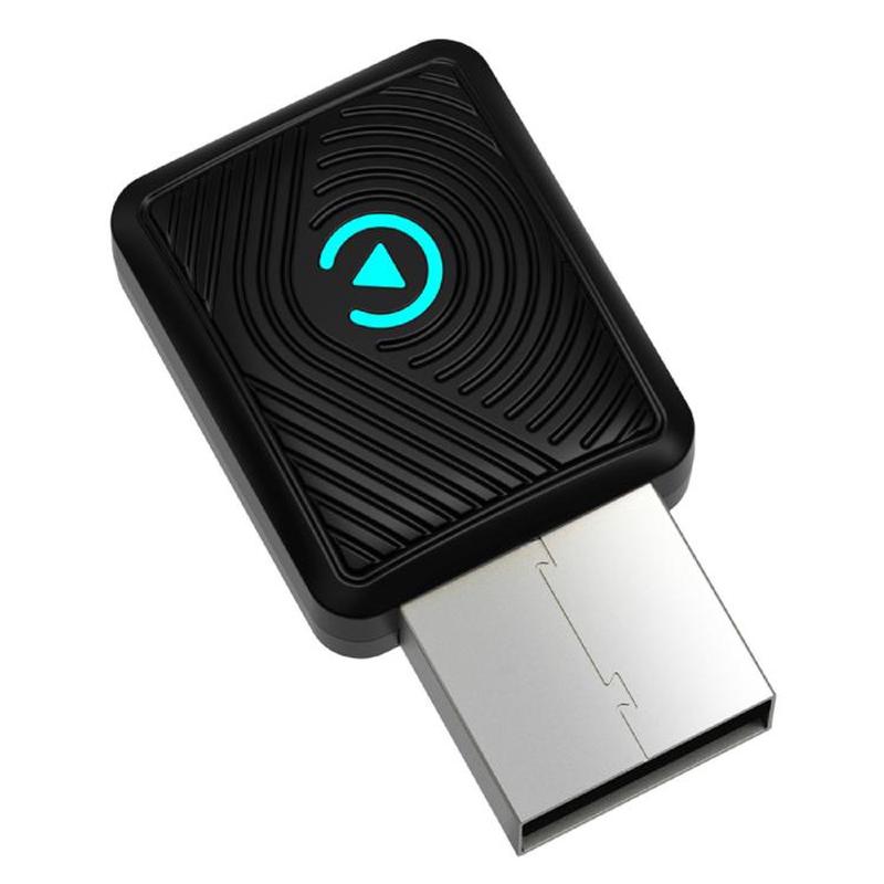 CP025 Wi-Fi 6 5GHz Wired to Wireless Plug Play Car Link Box 2 in 1 Wireless CarPlay Android Auto Adapter(Black)