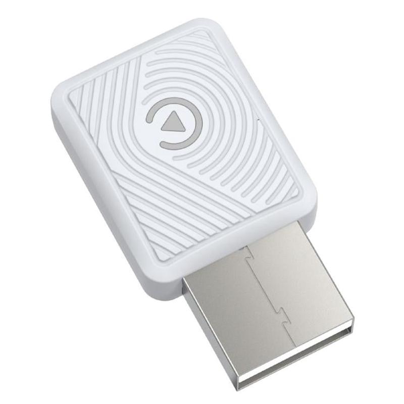 CP025 Wi-Fi 6 5GHz Wired to Wireless Plug Play Car Link Box 2 in 1 Wireless CarPlay Android Auto Adapter(White)