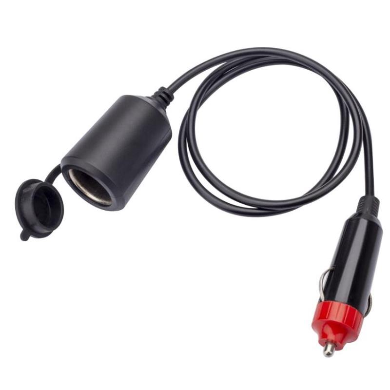 Car Cigarette Lighter High-power Female Connector Extension Cable(Black)