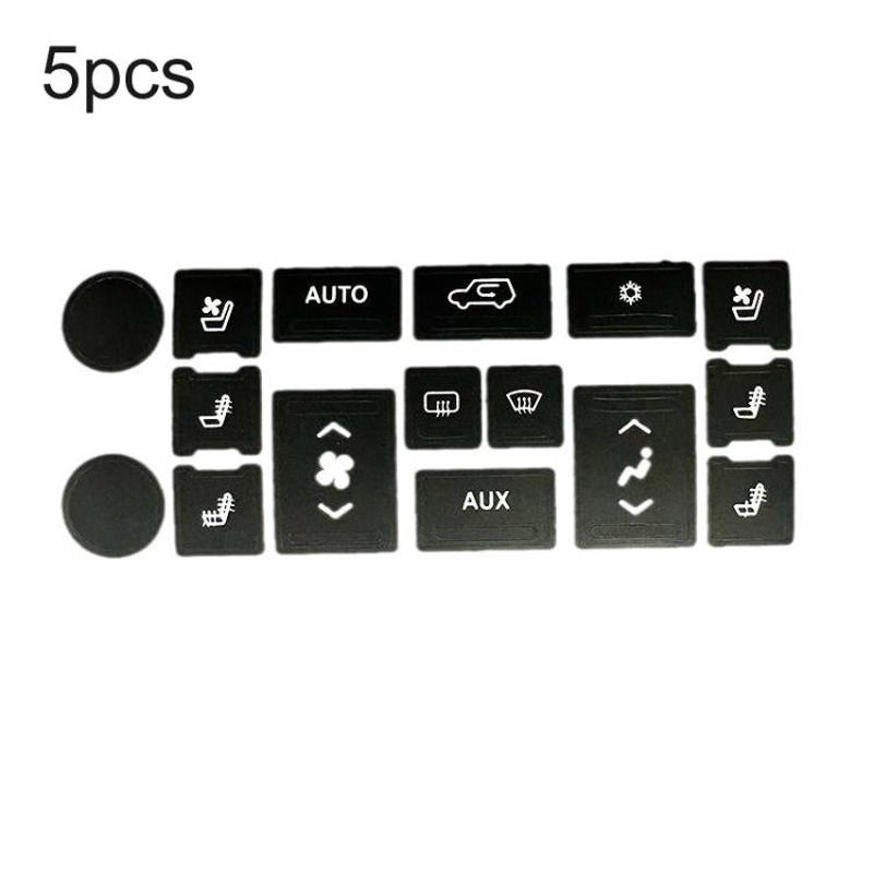 For Cadillac Escalade EXT / ESV 2007-2014 5pcs Air Conditioning Button Repair Stickers(Black)