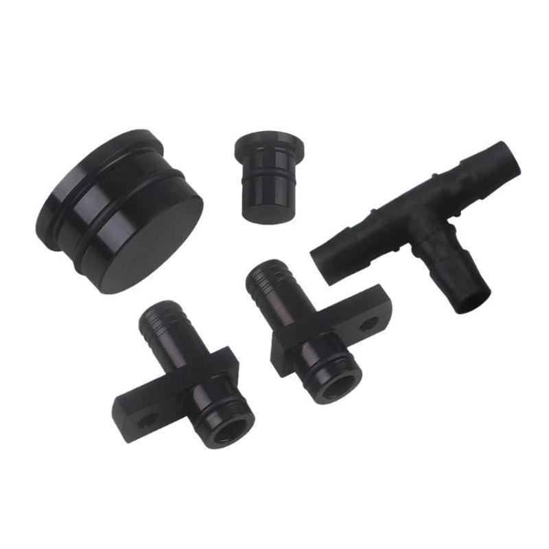 For Duramax 2004.5-10 Diesel 6.6L PCV Reroute & Resonator Kit(Black)