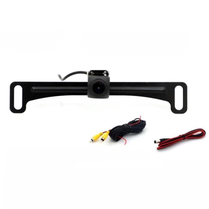 US Standard Reversing Camera With License Plate Holder, Style: LP4 CCD Fisheye High Beam With Ruler LED Head