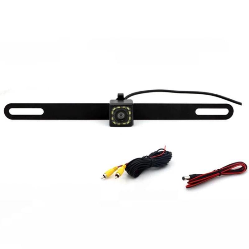US Standard Reversing Camera With License Plate Holder, Style: LP5 12 Light CCD With Ruler LED Head