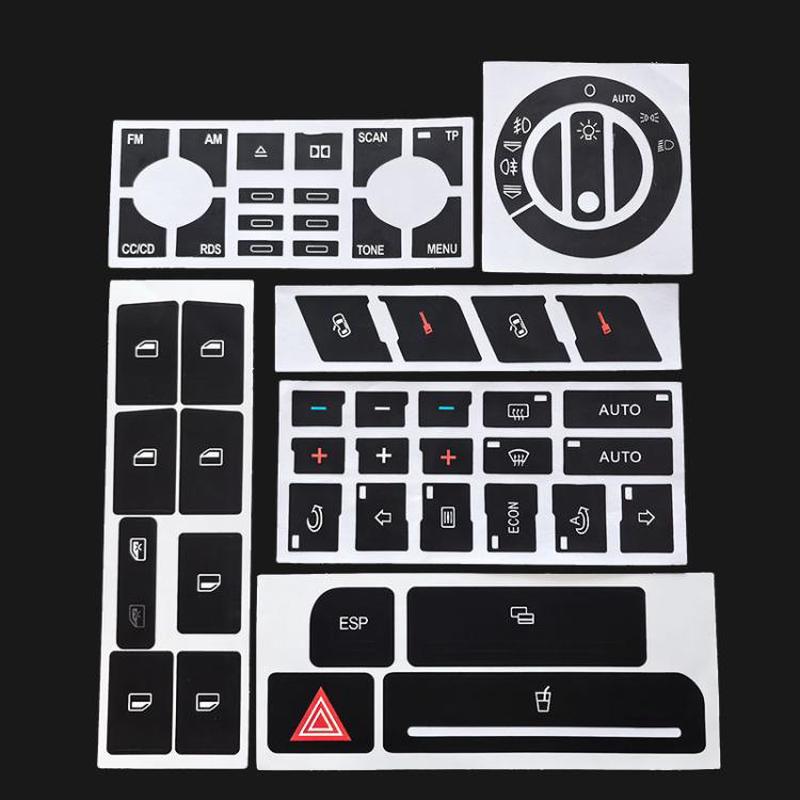 Automotive Button Crack Repair Sticker Set For Audi A4 / B6 / B7 / A6 / A2 / A3, Style: 1