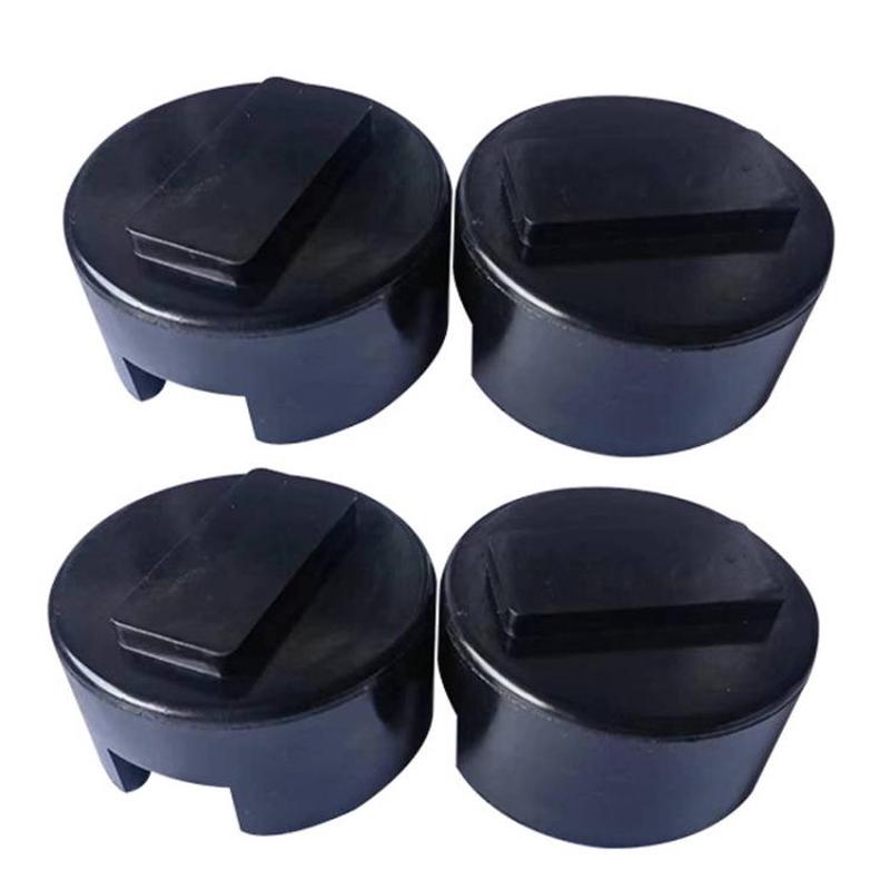 4pcs Automotive Round Rubber Pad Universal Automotive Jack Pad(Black)