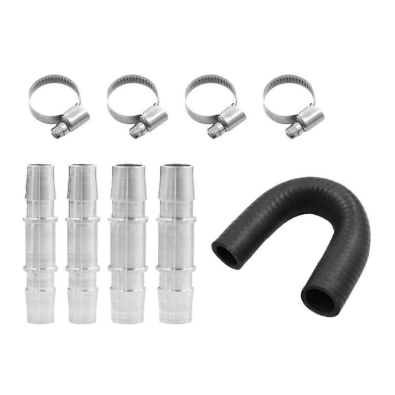 Aluminum Engine Heater Core Bypass Kit With 5/8 Inch 3/4 Inch Hoses