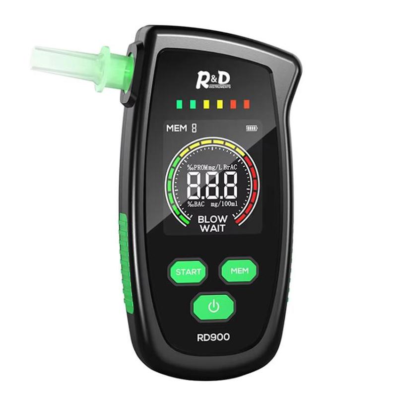 R&D INSTRUMENTS RD900 High-Sensitivity Rapid Screening Alcohol Tester Portable Breath Alcohol Detector(Black)