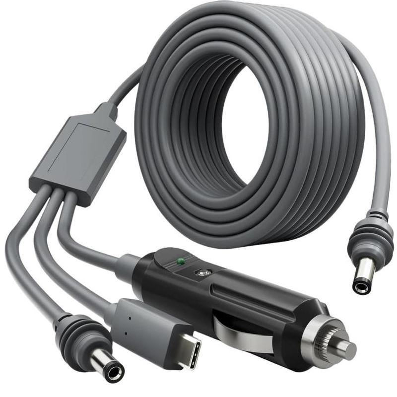 3 in 1 Mini Car DC Charger Power Cord, Length: 3m