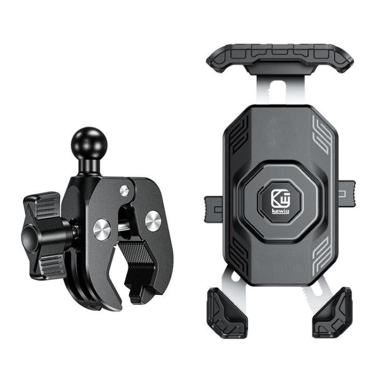 Kewig Motorcycle Riding Phone Mount Universal Quick-Release Phone Clip, Spec: Heavy-duty Clamp