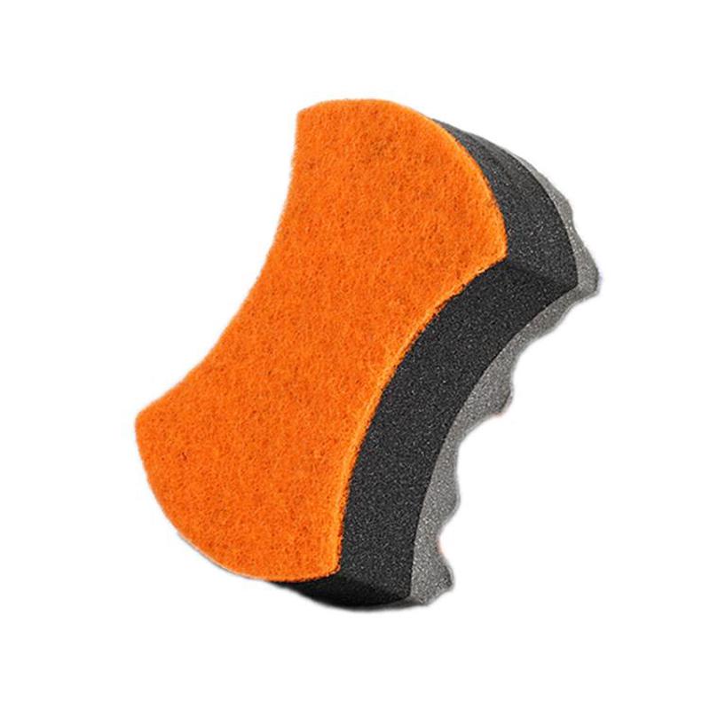 Three-layer High-density Sponge Wave Car Wash Cleaning Products, Random Color Delivery, Style: Waist-shaped(Transparent Heat Shrink Film)