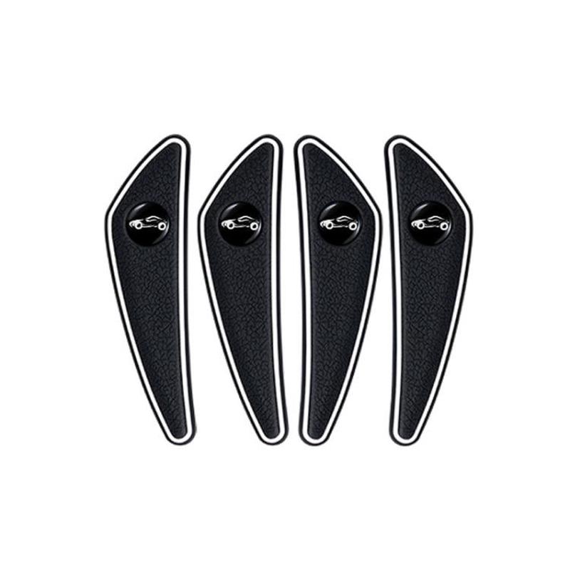 4pcs /Set Car Door Corner Anti-scratch Rearview Mirror Protectors, Color: Black