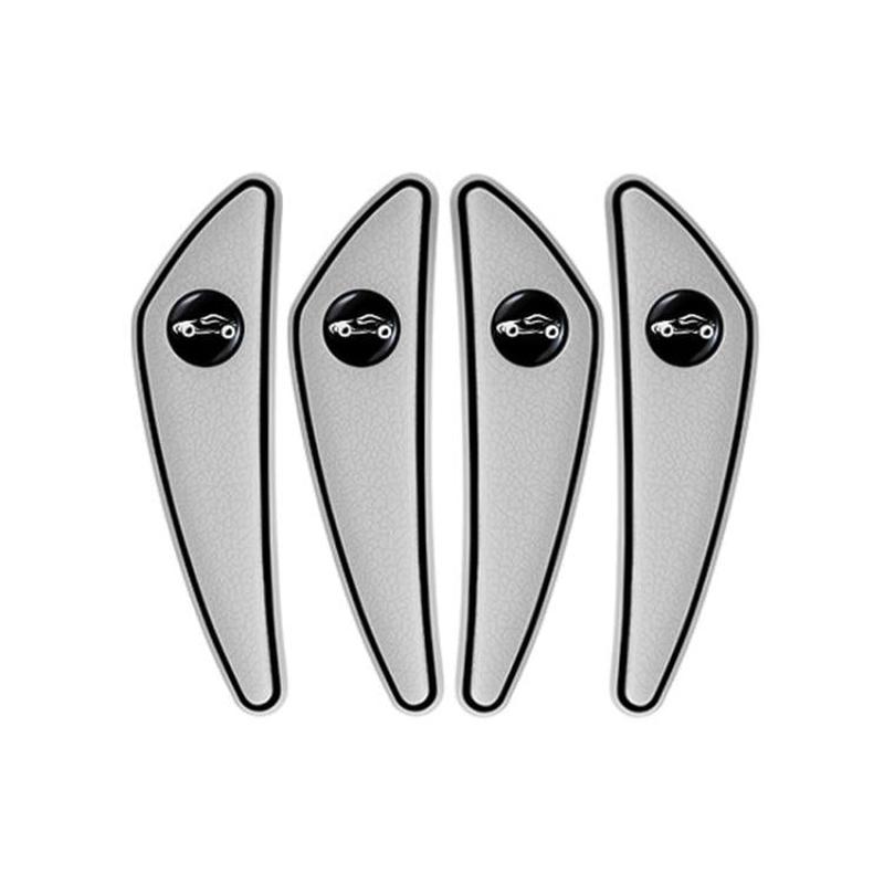 4pcs /Set Car Door Corner Anti-scratch Rearview Mirror Protectors, Color: Gray