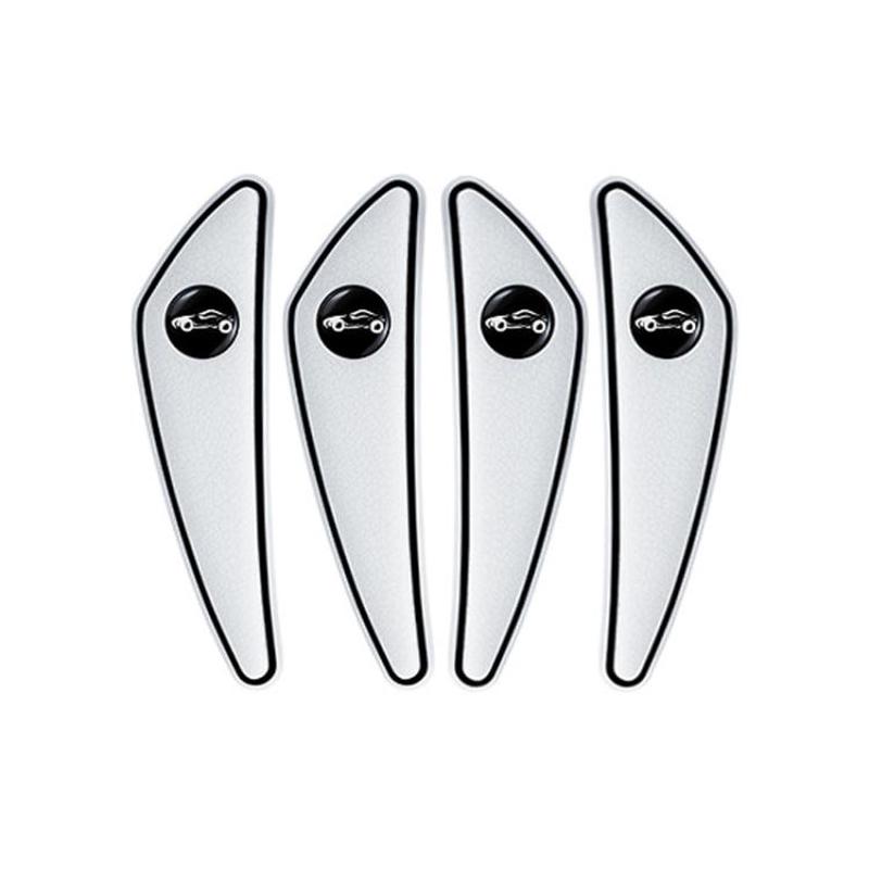 4pcs /Set Car Door Corner Anti-scratch Rearview Mirror Protectors, Color: White