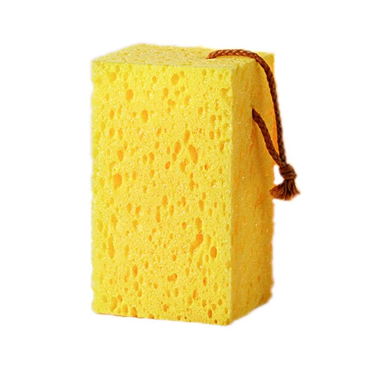 Thickened Car Wash Honeycomb Sponge Car Stain Remover Cleaner, Size: 21x11x8cm English Card(Yellow)