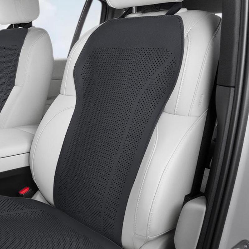 Ventilated Perforated Breathable Car Seat Cushion Universal Back Seat Cover For 5-Seater Cars, Spec: Backrest Cushion Black