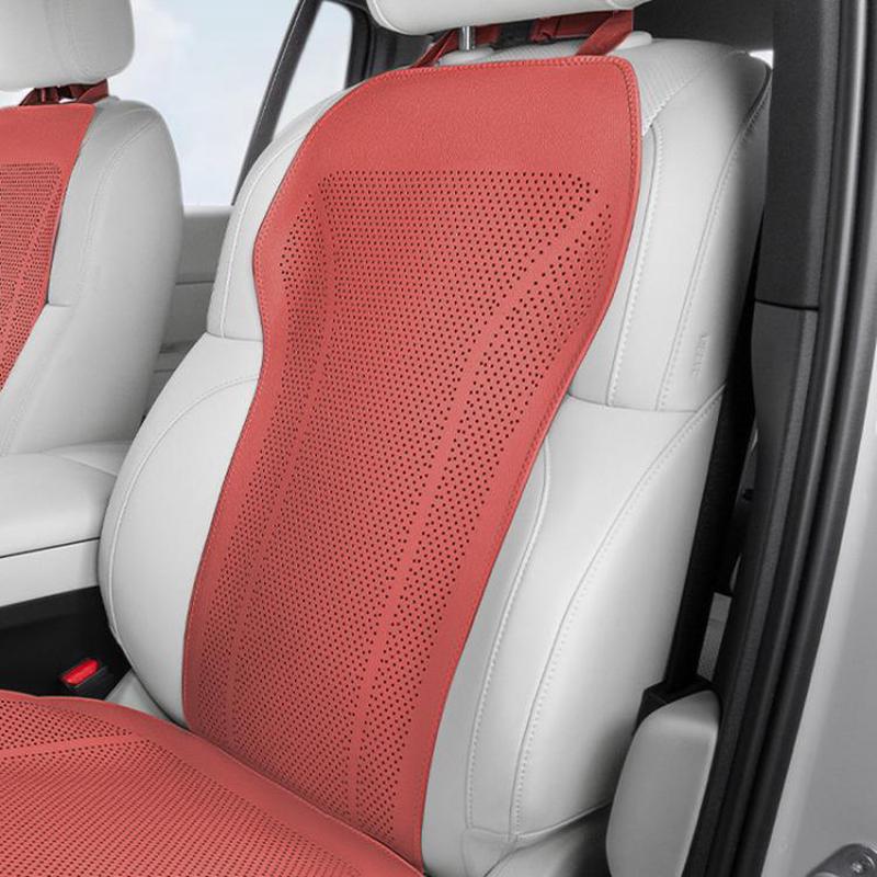 Ventilated Perforated Breathable Car Seat Cushion Universal Back Seat Cover For 5-Seater Cars, Spec: Backrest Cushion Red