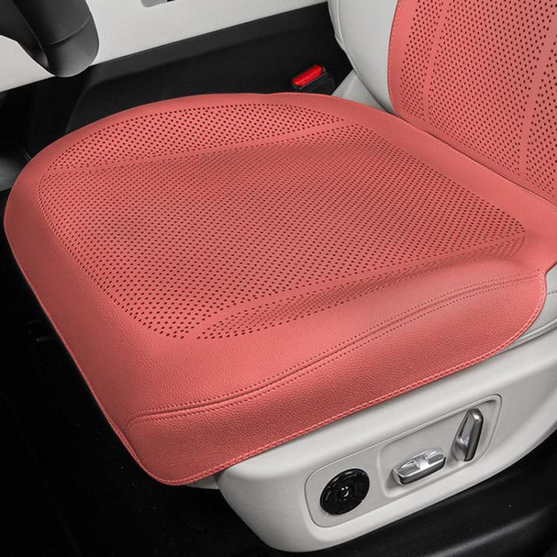 Ventilated Perforated Breathable Car Seat Cushion Universal Back Seat Cover For 5-Seater Cars, Spec: Front Seat Cushion Red