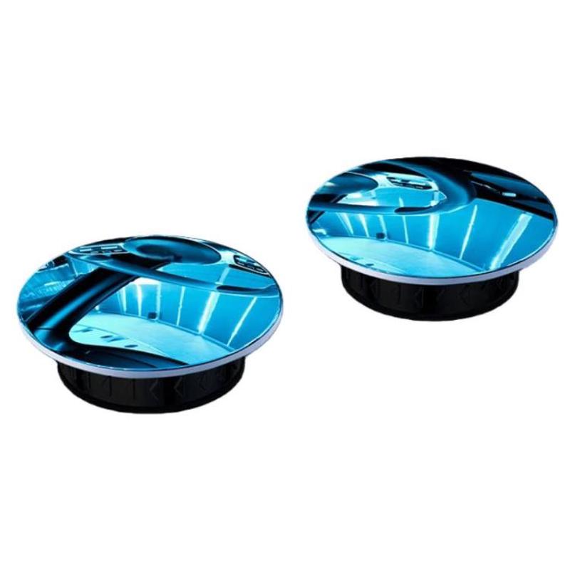 360 Degree Adjustable Frameless Suction Cup High-Definition Small Round Mirror(Black)