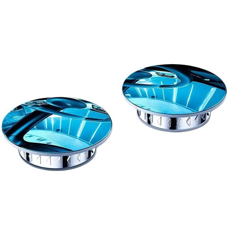 360 Degree Adjustable Frameless Suction Cup High-Definition Small Round Mirror(Silver)